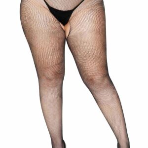 Plus Crotchless Fishnet Pantyhose