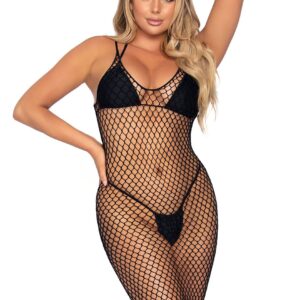 Woven Twist Net Backless Maxi Dress