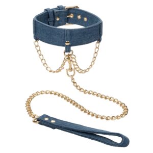 Ride Em Denim Collar + Leash